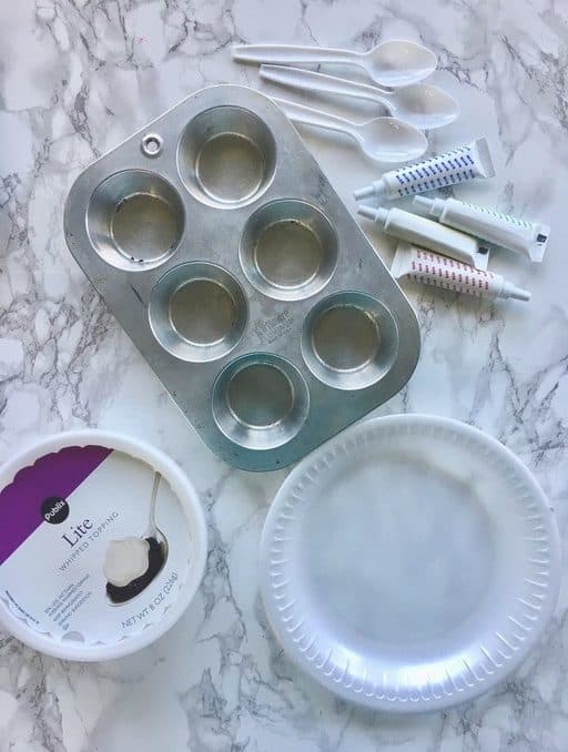 Homemade edible finger paint recipe for toddlers! A fun rainy day activity for kids!