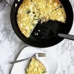 Try this delicious and easy keto cheese veggie frittata for a quick low carb meal prep breakfast!
